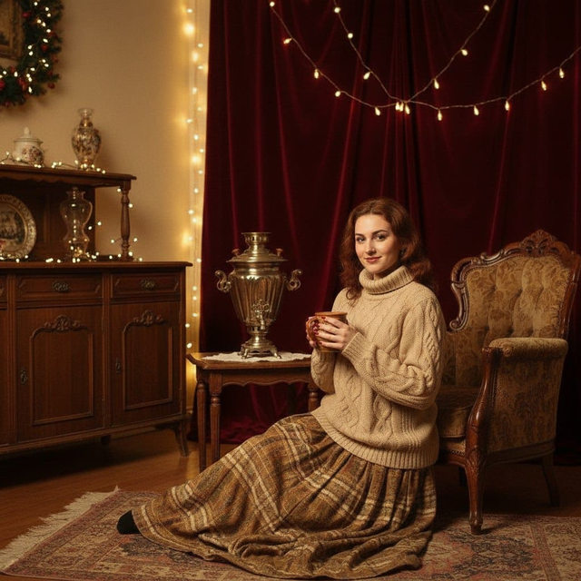 Ретро-зима с огоньками