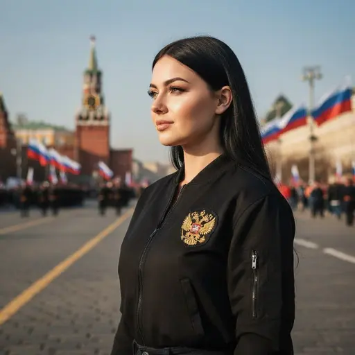 На параде 9 мая — пример генерации