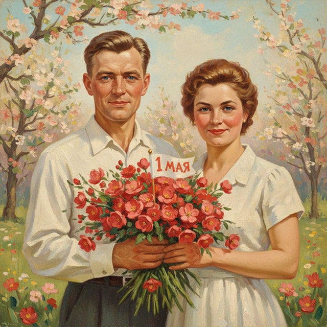 Открытка на 1 мая