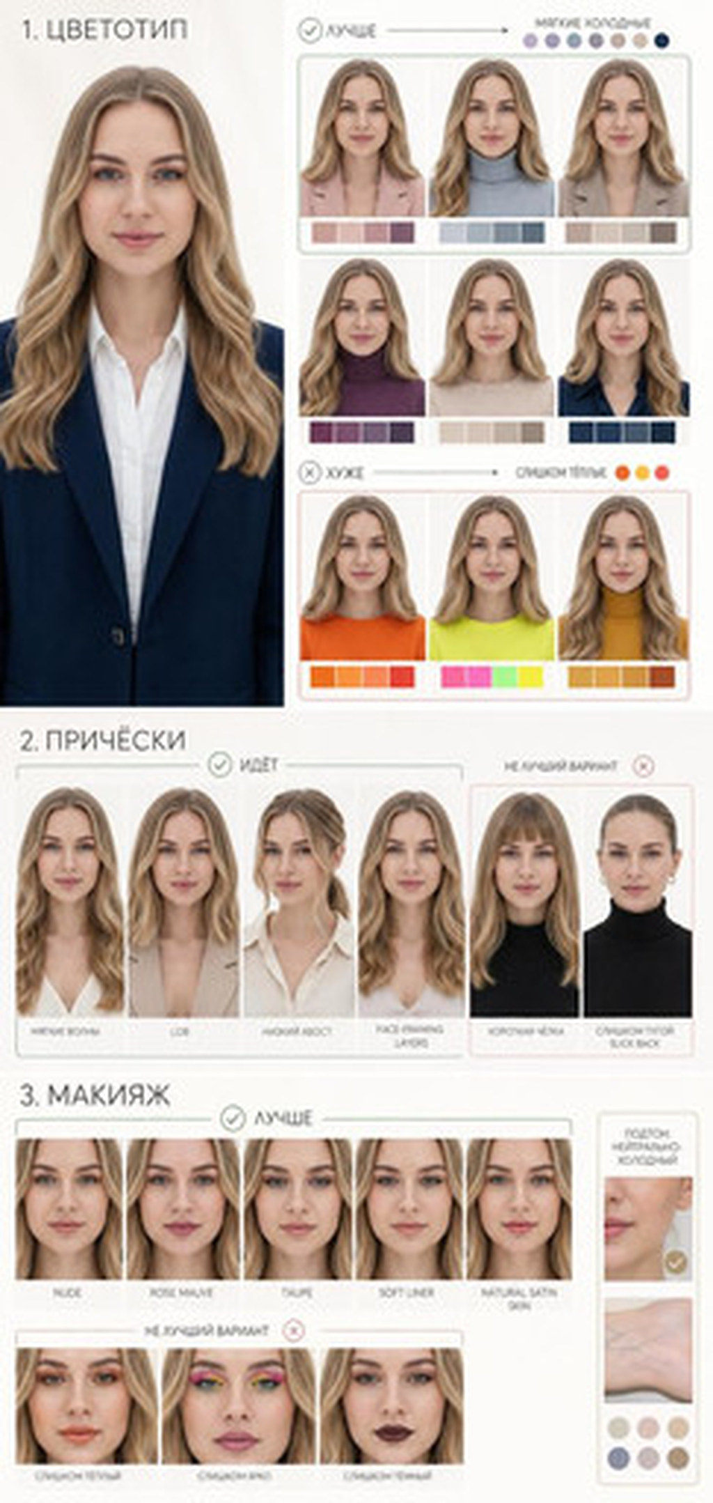 Подбор цветотипа и макияжа