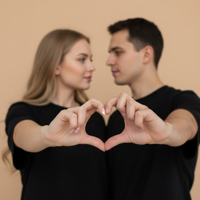 Сердце из рук — категория «парное» — промпт для нейросети