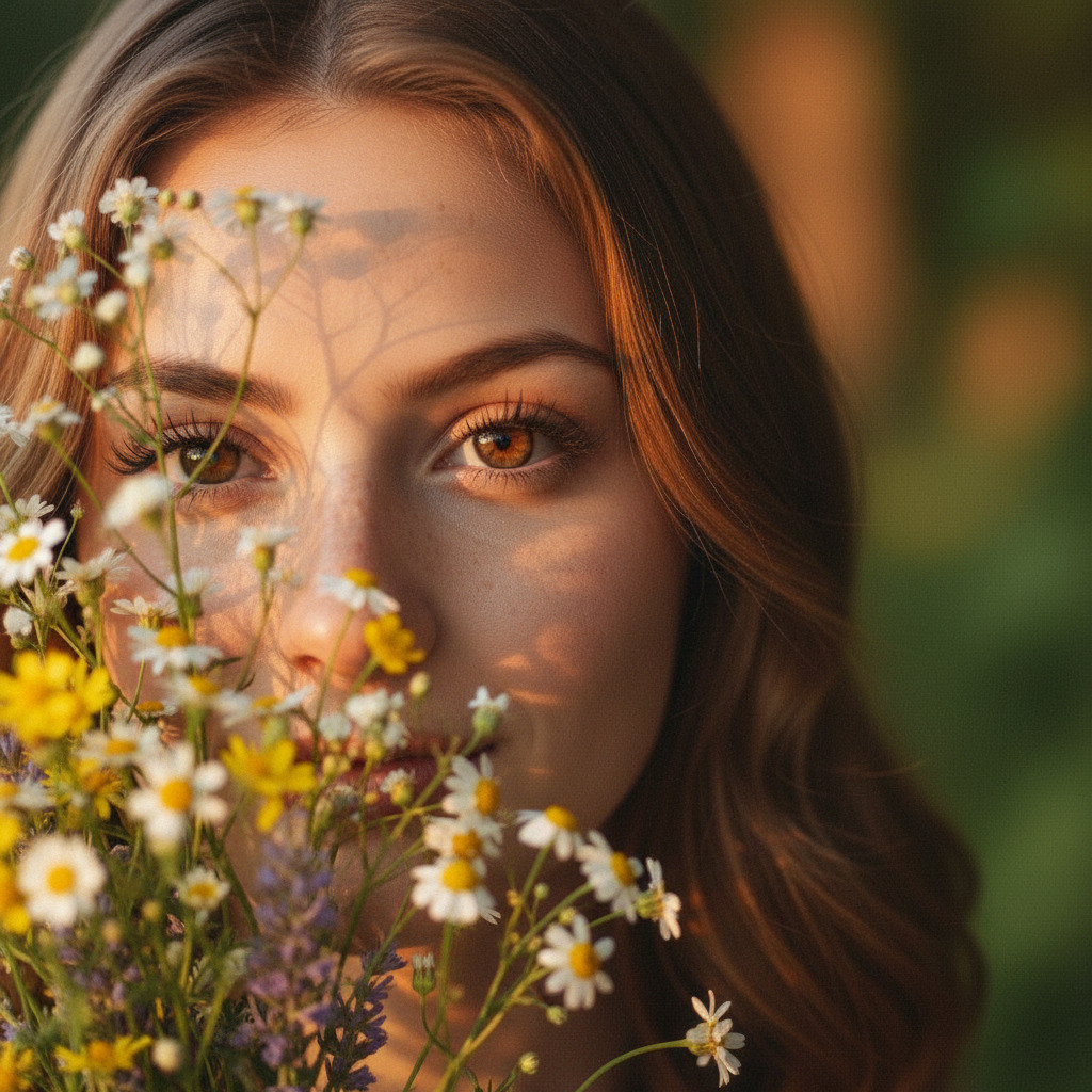 Крупный портрет на природе