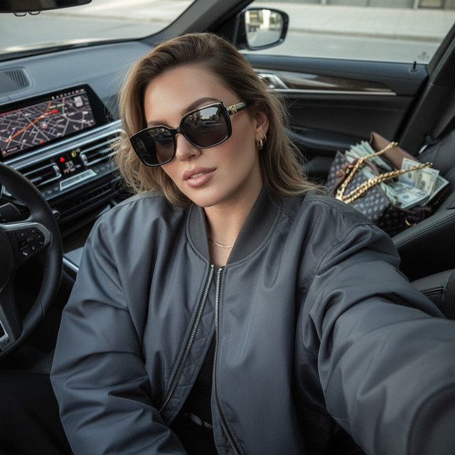 селфи в салоне автомобиля