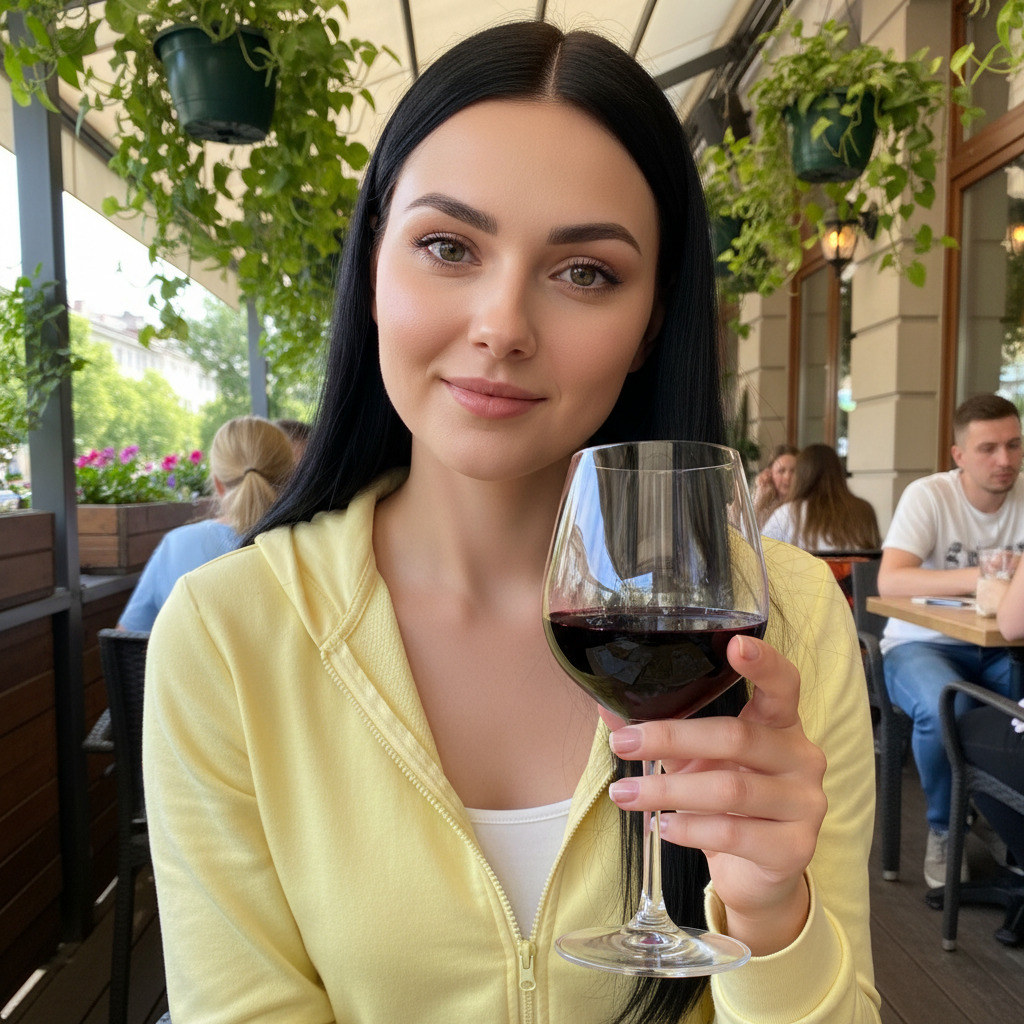 Кадр с бокалом